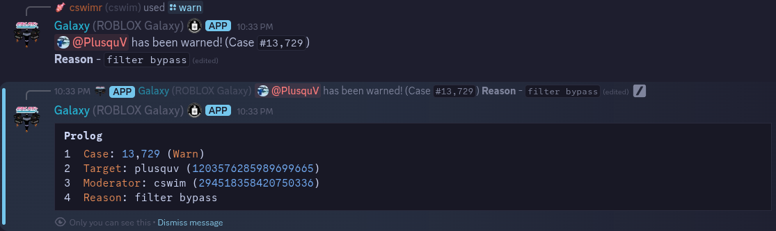 Example of auto-generated output